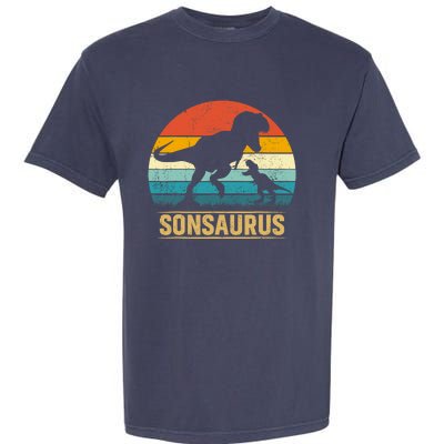 Son Saurus T Rex Dinosaur SonSaurus Matching Family Garment-Dyed Heavyweight T-Shirt