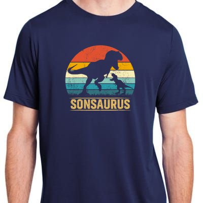 Son Saurus T Rex Dinosaur SonSaurus Matching Family Adult ChromaSoft Performance T-Shirt