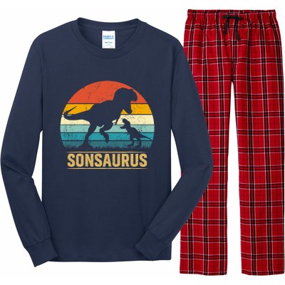 Son Saurus T Rex Dinosaur SonSaurus Matching Family Long Sleeve Pajama Set