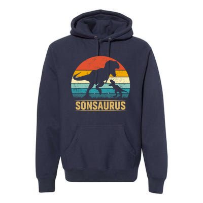 Son Saurus T Rex Dinosaur SonSaurus Matching Family Premium Hoodie