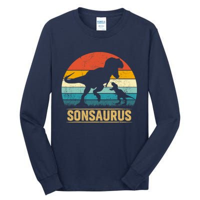 Son Saurus T Rex Dinosaur SonSaurus Matching Family Tall Long Sleeve T-Shirt