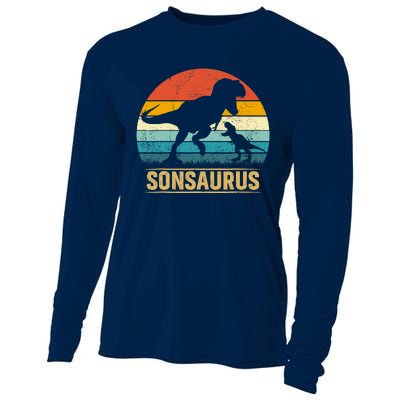 Son Saurus T Rex Dinosaur SonSaurus Matching Family Cooling Performance Long Sleeve Crew