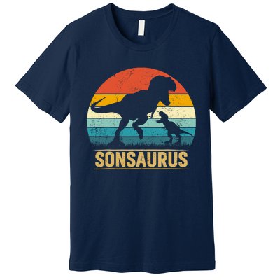 Son Saurus T Rex Dinosaur SonSaurus Matching Family Premium T-Shirt