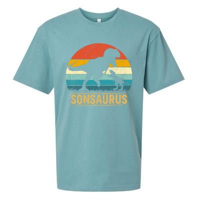 Son Saurus T Rex Dinosaur SonSaurus Matching Family Sueded Cloud Jersey T-Shirt