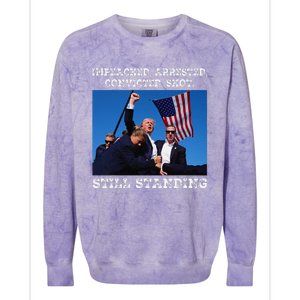 Still Standing Trump 2024 Colorblast Crewneck Sweatshirt