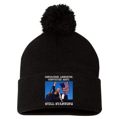 Still Standing Trump 2024 Pom Pom 12in Knit Beanie