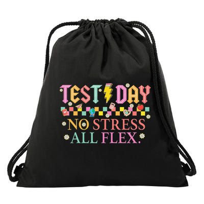 Staar State Testing Day Motivation No Stress All Flex Drawstring Bag