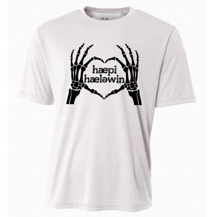 Skeleton SLP Trick Or Speech Happy Halloween Cooling Performance Crew T-Shirt