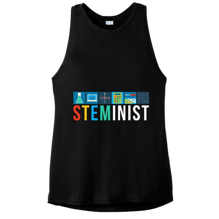 Steminist Science Technology Engineering Math Stem Ladies PosiCharge Tri-Blend Wicking Tank