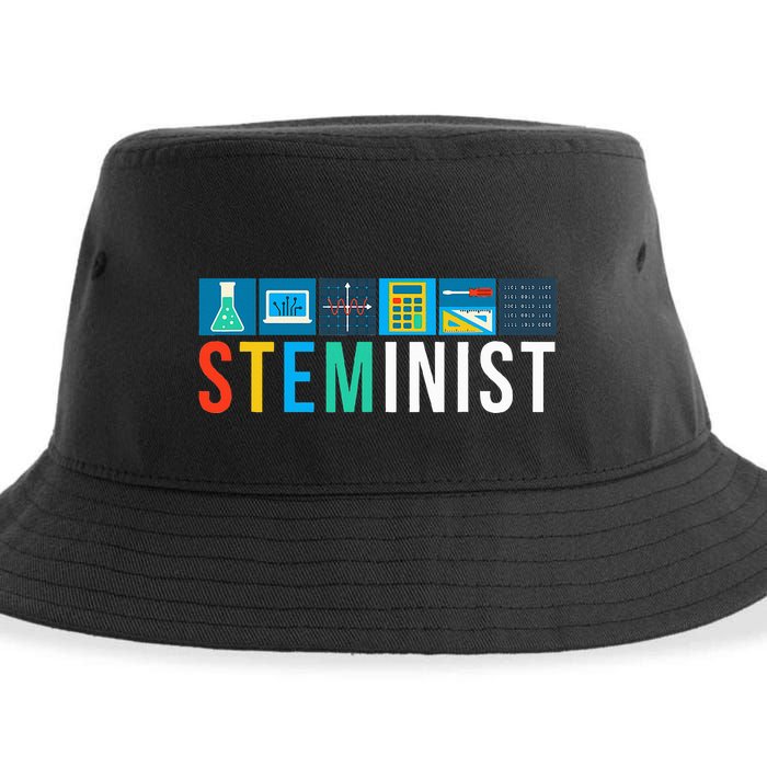 Steminist Science Technology Engineering Math Stem Sustainable Bucket Hat
