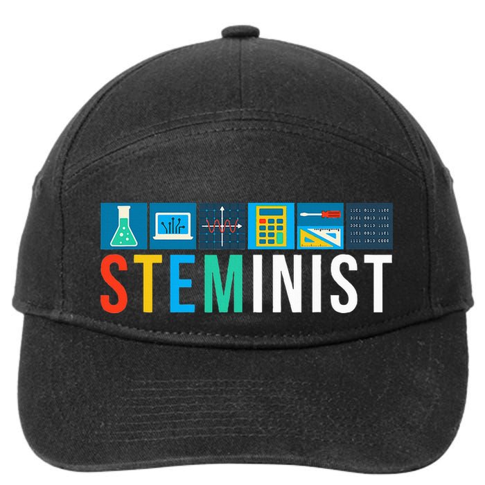 Steminist Science Technology Engineering Math Stem 7-Panel Snapback Hat