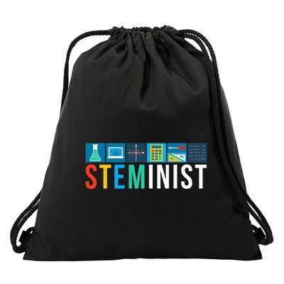 Steminist Science Technology Engineering Math Stem Drawstring Bag