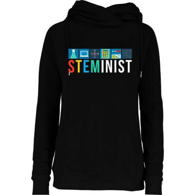 Steminist Science Technology Engineering Math Stem Womens Funnel Neck Pullover Hood