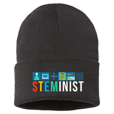 Steminist Science Technology Engineering Math Stem Sustainable Knit Beanie