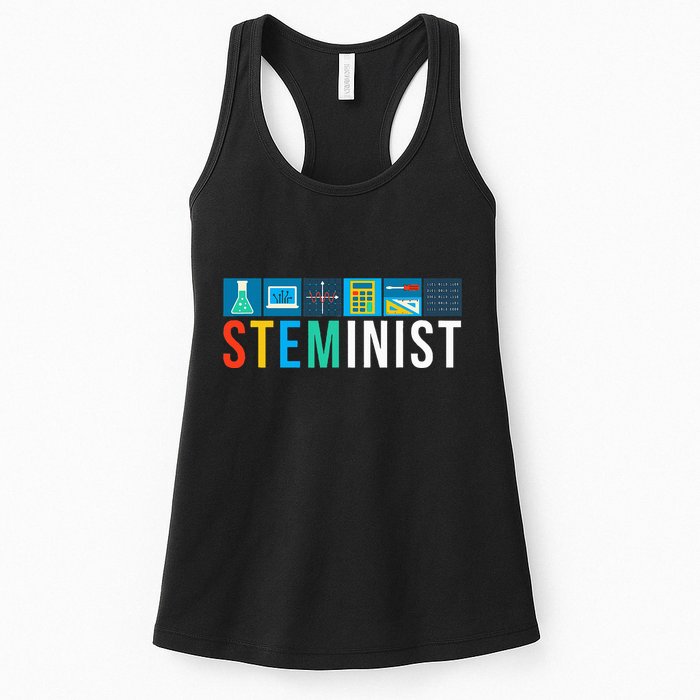 Steminist Science Technology Engineering Math Stem Womens Tank Top