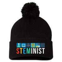 Steminist Science Technology Engineering Math Stem Pom Pom 12in Knit Beanie