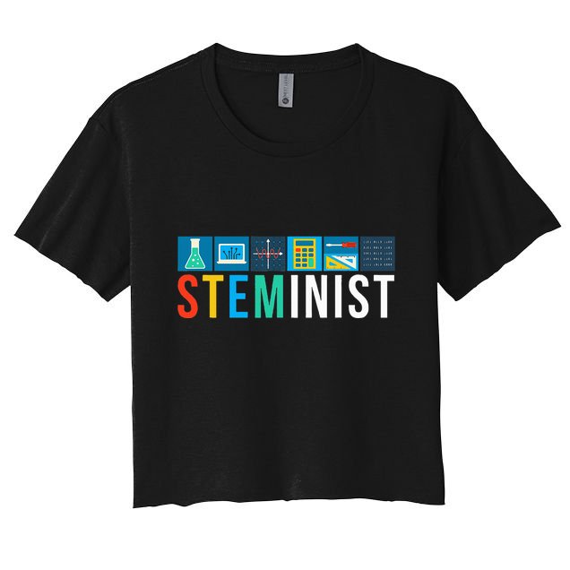 Steminist Science Technology Engineering Math Stem Crop Top