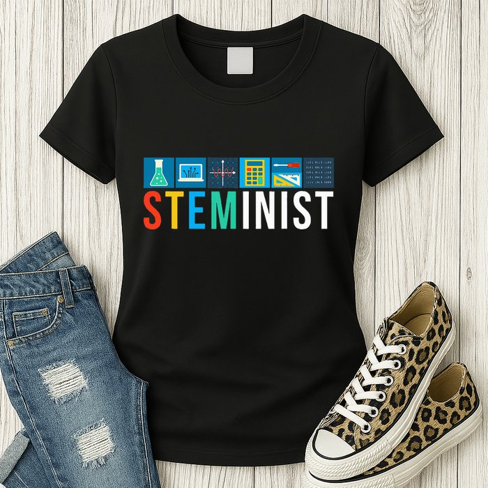 Steminist Science Technology Engineering Math Stem Womens T-Shirt