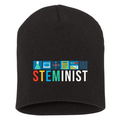 Steminist Science Technology Engineering Math Stem Short Acrylic Beanie
