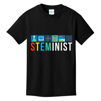 Steminist Science Technology Engineering Math Stem Kids T-Shirt