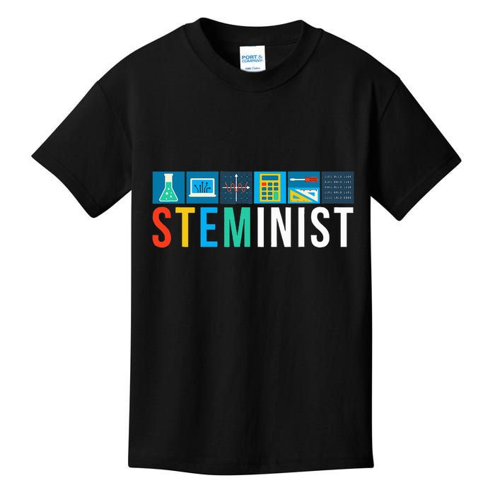 Steminist Science Technology Engineering Math Stem Kids T-Shirt