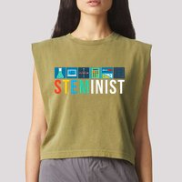 Steminist Science Technology Engineering Math Stem Garment-Dyed Women's Muscle Tee