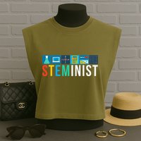 Steminist Science Technology Engineering Math Stem Garment-Dyed Women's Muscle Tee