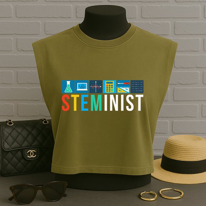 Steminist Science Technology Engineering Math Stem Garment-Dyed Women's Muscle Tee
