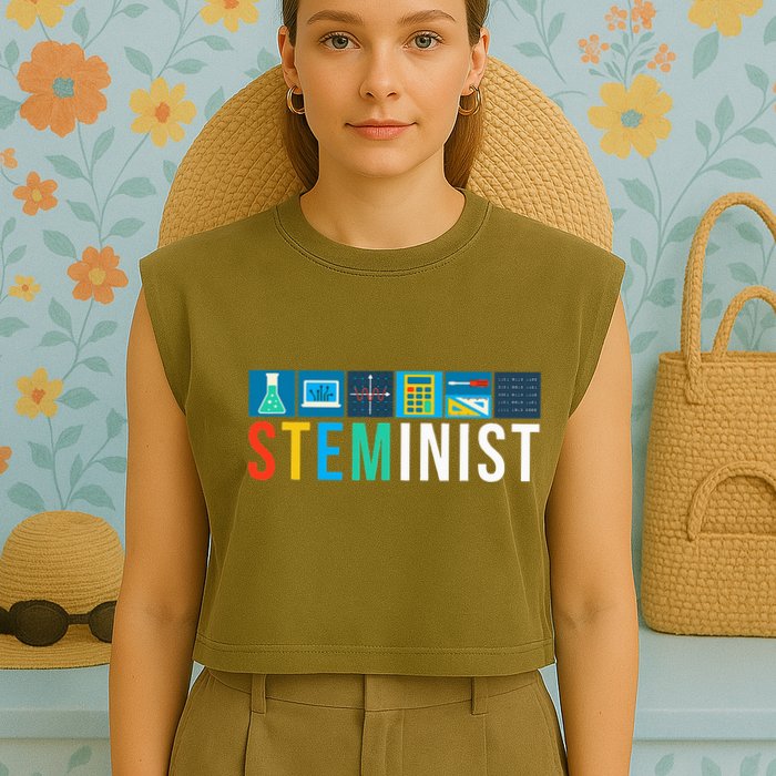 Steminist Science Technology Engineering Math Stem Garment-Dyed Women's Muscle Tee