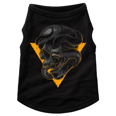 Skull Snake Triangle Graphic Design Doggie Tank
