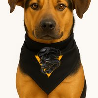 Skull Snake Triangle Graphic Design USA-Made Doggie Bandana
