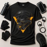 Skull Snake Triangle Graphic Design Cooling Performance Crew T-Shirt