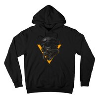 Skull Snake Triangle Graphic Design Hoodie