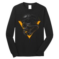 Skull Snake Triangle Graphic Design Long Sleeve Shirt