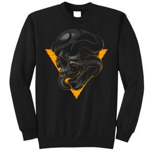 Skull Snake Triangle Graphic Design Sweatshirt