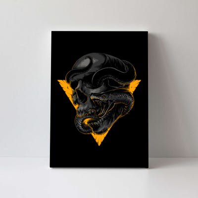 Skull Snake Triangle Graphic Design Canvas