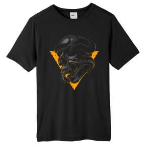 Skull Snake Triangle Graphic Design Tall Fusion ChromaSoft Performance T-Shirt