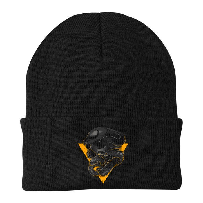 Skull Snake Triangle Graphic Design Beanie