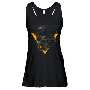 Skull Snake Triangle Graphic Design Ladies Essential Flowy Tank