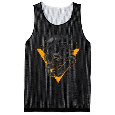 Skull Snake Triangle Graphic Design Mesh Reversible Basketball Jersey Tank