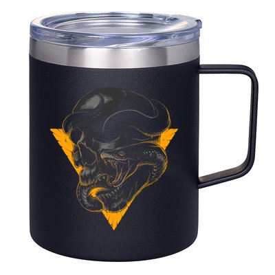 Skull Snake Triangle Graphic Design 12oz Stainless Steel Coffee Mug