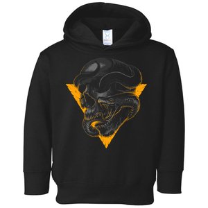 Skull Snake Triangle Graphic Design Toddler Hoodie