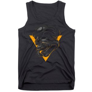 Skull Snake Triangle Graphic Design Tank Top