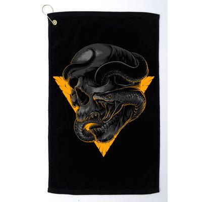 Skull Snake Triangle Graphic Design Golf Towel