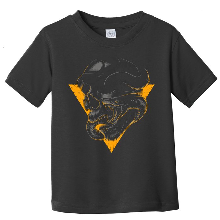 Skull Snake Triangle Graphic Design Toddler T-Shirt