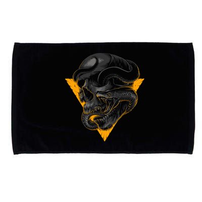 Skull Snake Triangle Graphic Design Microfiber Hand Towel