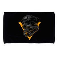 Skull Snake Triangle Graphic Design Microfiber Hand Towel