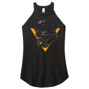 Skull Snake Triangle Graphic Design Women's Perfect Tri Rocker Tank