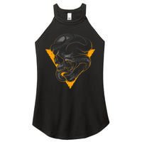 Skull Snake Triangle Graphic Design Women's Perfect Tri Rocker Tank