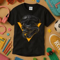 Skull Snake Triangle Graphic Design Kids T-Shirt
